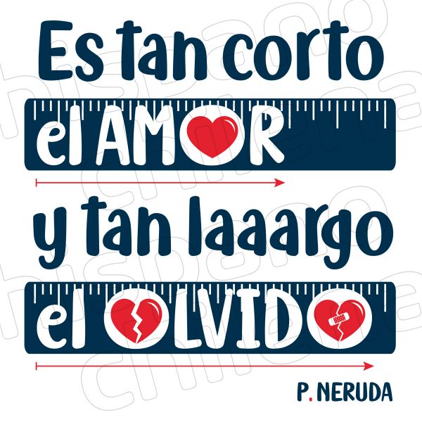 Camiseta Neruda Amor (detalle)